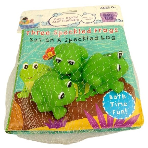 Bath Time Fun Three Speckled Frogs Waterproof Book 3 Squirty Toys Squirt Frog 0+ - Picture 1 of 16